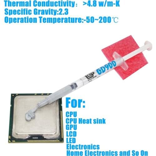 1g GD900 CPU Cooler Thermal Grease Paste CPU VGA LED LCD Cooling Fan Heatsink