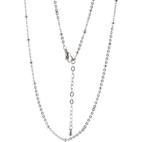 10pcs 24inch 316 Stainless Steel flat oval ball station Chain For memory living Glass Locket & oil Diffuser Locket men women