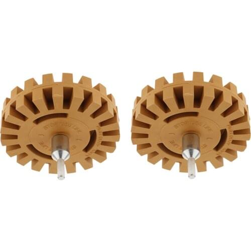 2pcs Rubber Eraser Wheel (4inch) For Remove Car Glue Adhesive Sticker, Pinstripe, Decal,Graphic - for Cars / Rvs/ Boats