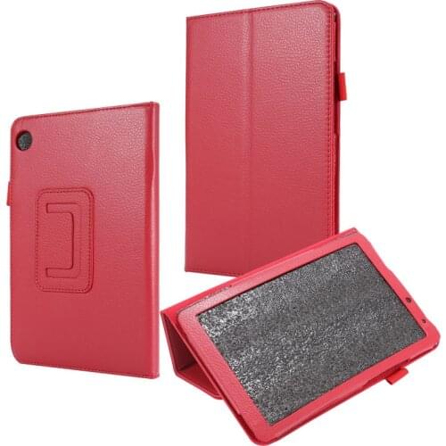 200PCS/Lot Folio Litchi Case For Huawei Matepad T8 8.0 Stand Flip PU Tablet Cover