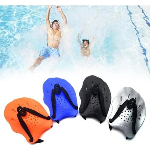 2021 Adjustable Webbed Training Swimming Paddles Gloves Pad Fins Fins for Men Women Kids Diving Palm Swimming Diving Equipment