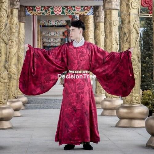 2021 oriental man chinese traditional costumes hanfu robe ancient chinese swordsman clothing water sleeve tang suit hanfu robe