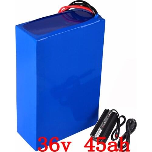36v 1500w battery 36v 45ah electric bicycle battery 36v 45ah Lithium battery pack with 50A BMS+42V 5A charger free shipping
