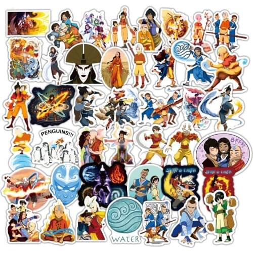 50Pcs Animation Cartoon Avatar The Last Airbender Sticker For Suitcase Skateboard Guitar Motorcycle Car Toy Computer
