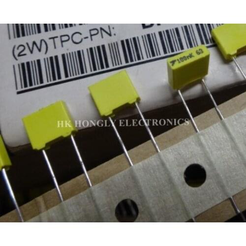 50PCS 0.1UF 63V 100n K 63 104 BF014D0104K P=5MM FILM CAPACITOR