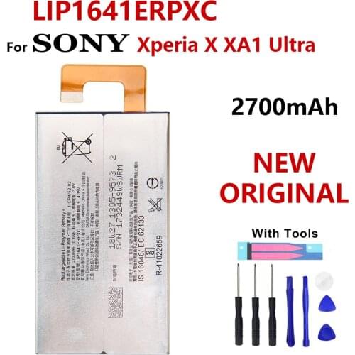 100% Genuine 2700mAh LIP1641ERPXC Battery For Sony Xperia XA1 Ultra XA1U C7 G3226 G3221 G3212 G3223 Phone Batteria With Tools