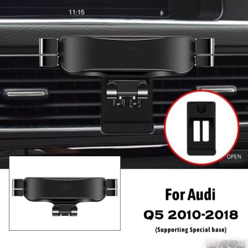 Car Mobile Phone Holder For Audi Q5 2010-2018 Air Vent Outlet Clip Mounts Stand GPS Gravity Navigation Bracket Car Accessories
