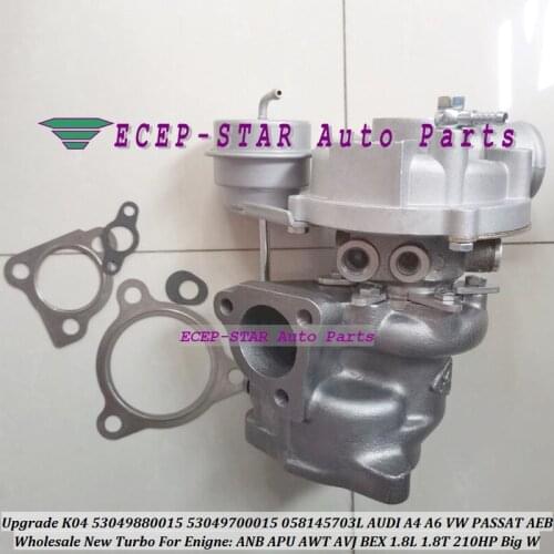 Free Ship K04 015 53049880015 53049700015 Turbo For AUDI A4 A6 1995 For Volkswagen VW PASSAT 1.8L AEB ANB APU AWT AVJ BEX 1.8T