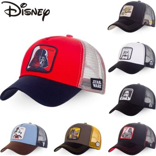 New Brand Anime Star Wars Mickey Snapback Cotton Baseball Cap Men Women Hip Hop Dad Mesh Trucker Hat Dropshipping