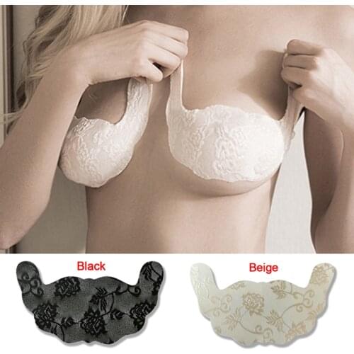 Sexy Bras For Women Lace Adhesive Silicone Push Up Bra Pads Strapless Breast Lift Tape Bralette Stickers Invisible Sticky Bra Bh