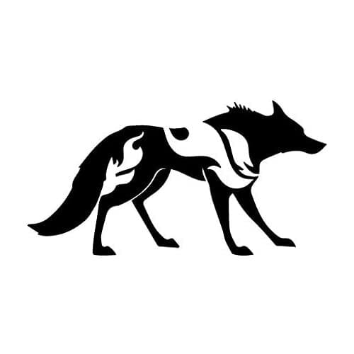 Dawasaru Wolf Attack Mode Animal Auto Decal Waterproof Car Sticker Motorcycle Guitar Laptop Truck Accessories PVC,12cm*6cm