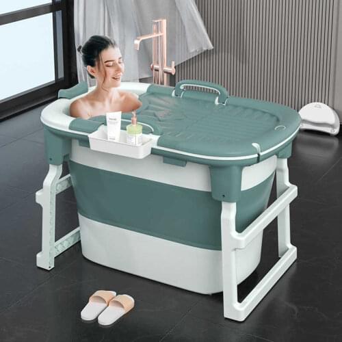 Baby Shining The New Folding Bath Tub for Adults and Children Large Bathing Artifact Can Sit and Lie to Raise the Household Bath
