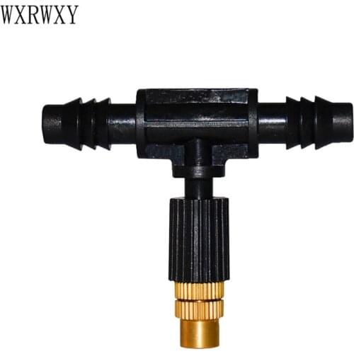 Wxrwxy brass misting nozzle brass hose nozzles Water sprayers Drip barbed 1/4"Connector Garden watering sprinklers 5pcs
