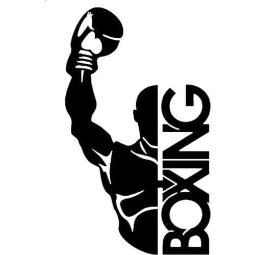 Hot Cartoon Car Stickers Boxing Gloves Combat Waterproof Bumper Boot Motorcycle KK Vinyl Decalss PVC 15cm X 9cm