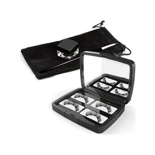 Magnetic Eyeliner Cream 2Pair A Five Magnetic False Eyelashes Eyeliner Brush Natural Waterproof Magnetic False Eyelashes Kit