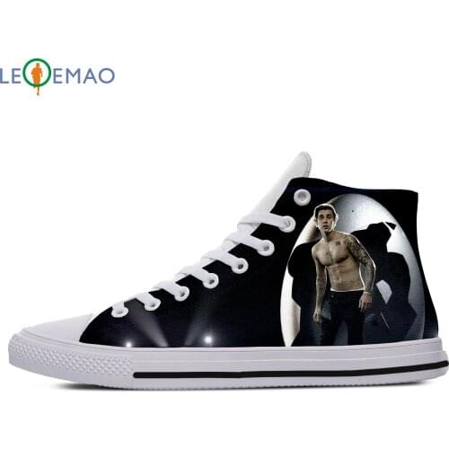 Custom Spring Autumn Canvas Shoes Justin Bieber High Quality Handiness Flats Mens Casual Shoes Comfortable Big White Zapatillas