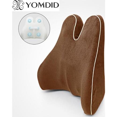 Memory Cotton Cushion Waist Pillows Home Office Car Sofa Backrest Waist Pillow Plush Back Support Cushion Backrest Pillow