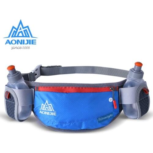 AONIJIE Marathon Jogging Cycling Running Hydration Belt Waist Bag Pouch Fanny Pack Phone Holder with 170ml Water Bottles E882