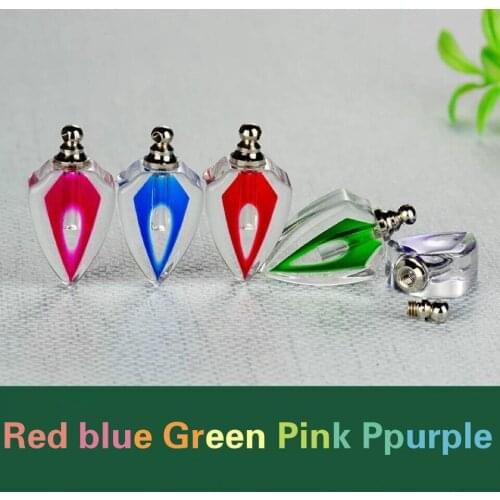 Mix Color Crystal Vial perfume oil vial pendant crystal wishing bottles Perfume Oil Name on rice vial Pendant Jars Bottle Gift