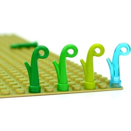 DIY Enlighten Building Blocks MOC Plant Bricks Plant Grass Stem 15279 House Garden Park Accessories Assembles Particles Toys