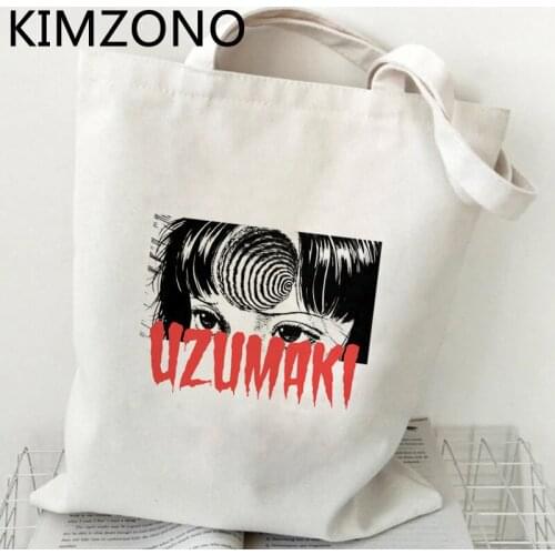 Junji Ito shopping bag reusable shopper bolso recycle bag bolsas de tela eco bag shoping sac cabas reusable bolsa compra cabas