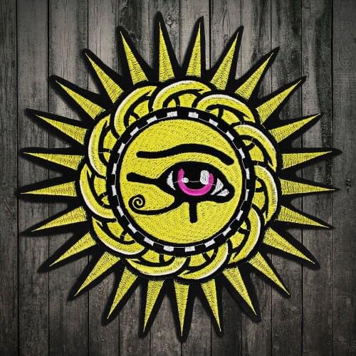 Embroidery sun eye patch iron on Patches for Clothing Applique DIY Hat Coat Dress Accessories Cloth Free Shipping patches