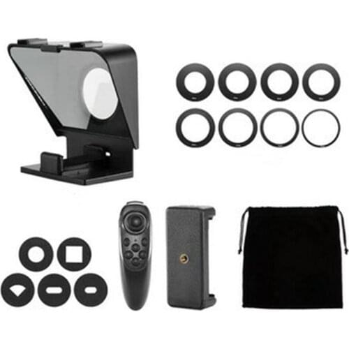 Teleprompter Mobile Phone DSLR Recording Mini Portable Inscriber Mobile Teleprompter Artifact Video With Remote Control