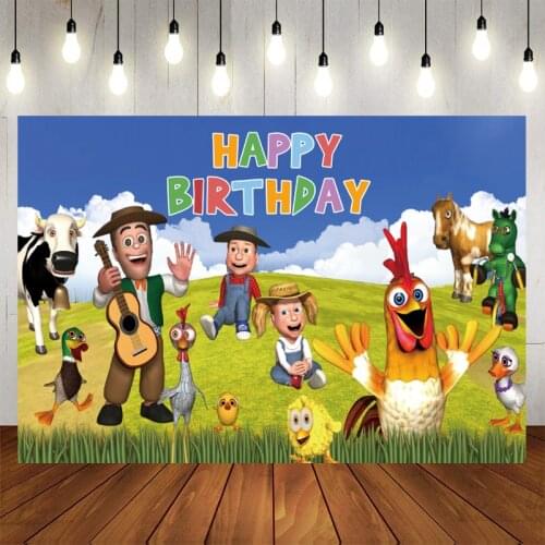Happy Farm Baby Shower Vinyl House Cows Backdrop Cloth Kids Birthday Photo Background For Party Decoration Girls Backdrops