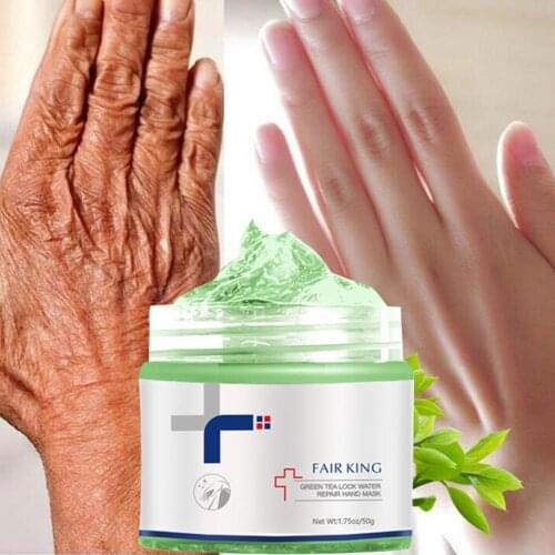 Green Tea Lock Water Repair Hand Mask Nourish Moisturizing Whitening Exfoliating Calluses Hand Film Anti-aging Hand Cream