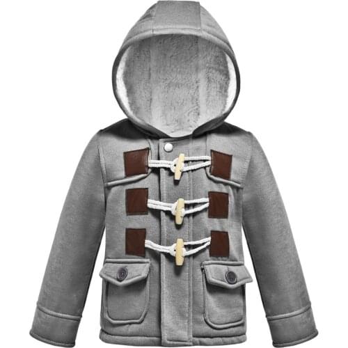 2019 Baby Boys Girls Winter Warm Coats Outerwear Christmas Halloween Thicken Hooded faux leather Fleece Jacket Outfit Snowsuit