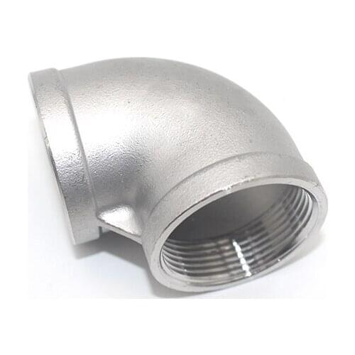 1/4" 3/8" 1/2" 3/4" 1" 1-1/4" 1-1/2" BSP Female Thread 201 Stainless Steel 90 Degree Elbow Pipe Fitting Connector Adapter