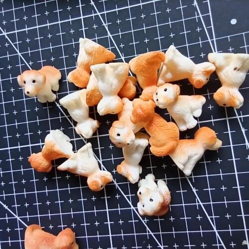 1pcs/lot resin solid sitting dog cartoon 18mm fairy garden gnome moss terrarium decor crafts bonsai home DIY A105-15