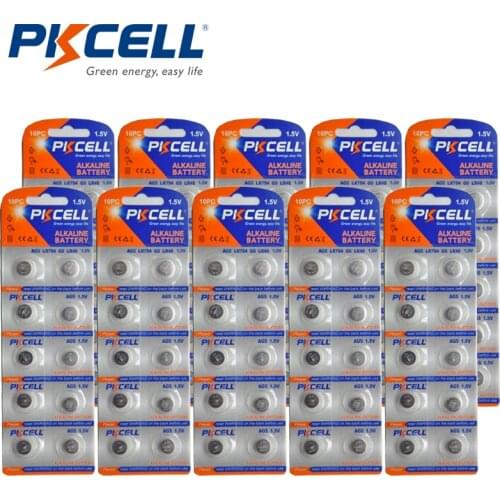 100Pcs/PKCELL1.5V AG5 LR48/LR193/LR754 Akaline Button Cell Battery Watch Battery