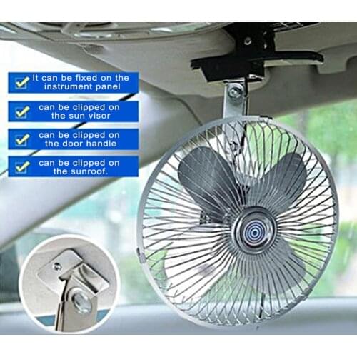 12V 24V Electric Auto Car Fan Cooling Low Noise Clip-on Summer Cooling Fan Truck Vehicle Wind Air Cooler Conditioner Fans