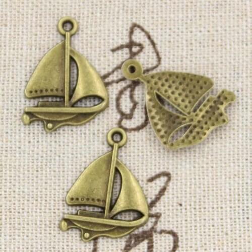 15pcs Charms Ship Boat 24x17mm Antique Making Pendant fit,Vintage Tibetan Bronze Silver color,DIY Handmade Jewelry