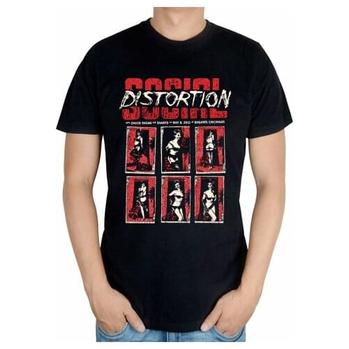 17 designs Social Distortion Rock Brand Cotton shirt 3D Skull heavy Metal hooker skateboard camiseta illustration Streetwear tee