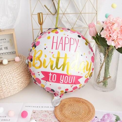 18 inches New Birthday Happy Aluminum Balloon Birthday Party Layout Decorative High Quality Inflatable Toys