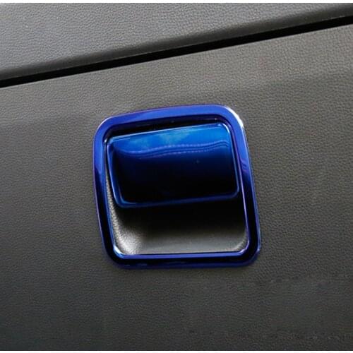 2pcs for FAW R7 BESTURN senia Copilot Glove box Handle Decorative frame Stainless steel