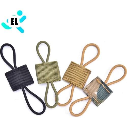 2pcs Tactical Elastic Ribbon Buckle Binding Retainer For Antenna Stick Pipe 4 Colors