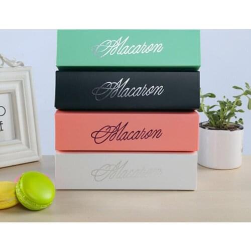200pcs/lot home made macaron black white pink green macaron box biscuit Muffin box LX6656