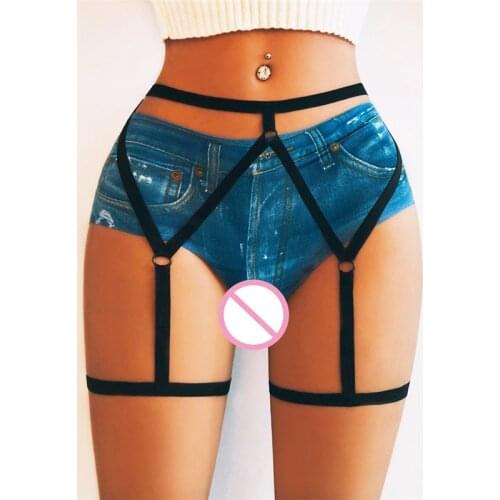 2019 Baoaili Womens Lady Sexy Elastic Goth Leg Garter Belt Leg Decoration Harness for Pantie Lingerie Fashion Hot selling LWP
