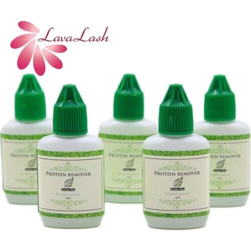 5 Bottles/lot Protein Remover Eyelash Extensions 15ml/bottle Original Korea Eyelash Shop Fake Eyelashes Makeup Tools Wholesale
