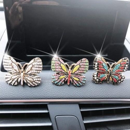 Butterfly Modeling Car Air Freshener Auto Outlet Perfume Clip Interior Accessories Car-Styling Vent Solid Fragrance Diffuser