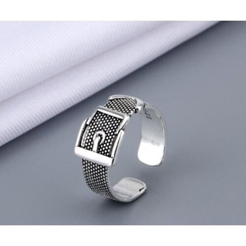 Bohemian Vintage Silver Color Belt Rings for Women Lady Party Bridal Wedding Retro Open Finger Rings Gifts Fine Jewelry