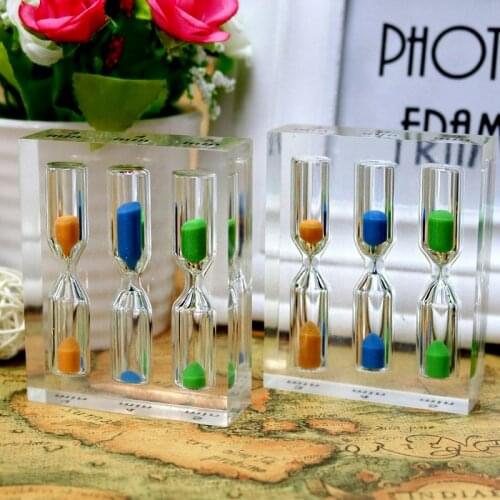 Timer Hourglass 3,4,5min Sand Clock Sandglass Acrylic for Tea Cafe Child Gift