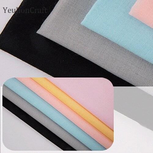 Chzimade 1M Breathable Gauze Cotton Fabric 150cm Width Soft Plain Dyed Sewing Fabric Diy Handmade Materials