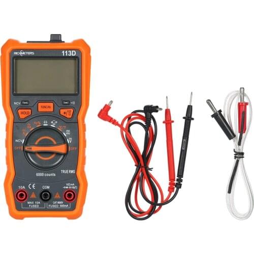 RICHMETERS RM113D NCV Digital Multimeter 6000 Counts Auto Ranging AC/DC Voltage Temperature Measuring Meter Multimeter tester