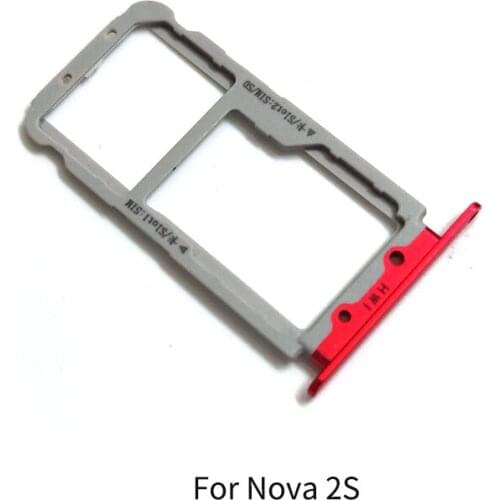 Sim Tray Holder For Huawei Nova 2 / 2S / 2 Pro SIM Card Tray Slot Holder Adapter Socket Repair Parts
