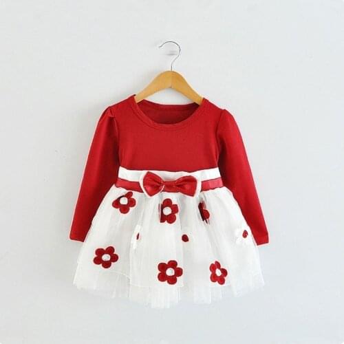 2019 Winter Long Sleeve Baby Girls Dress For Girl Christening Birthday 0 2t Newborn Toddler Dress Kids Casual Wear Daily Clothes