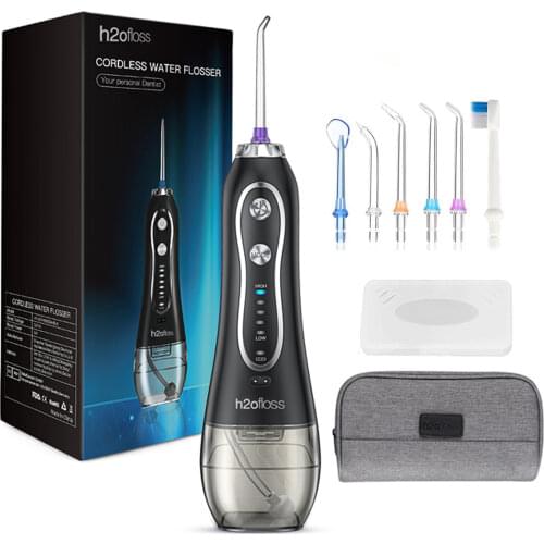 5 Modes Oral Irrigator USB Rechargeable Water Floss Portable Dental Water Flosser Jet 300ml Irrigator Dental Teeth Cleaner+5 Jet